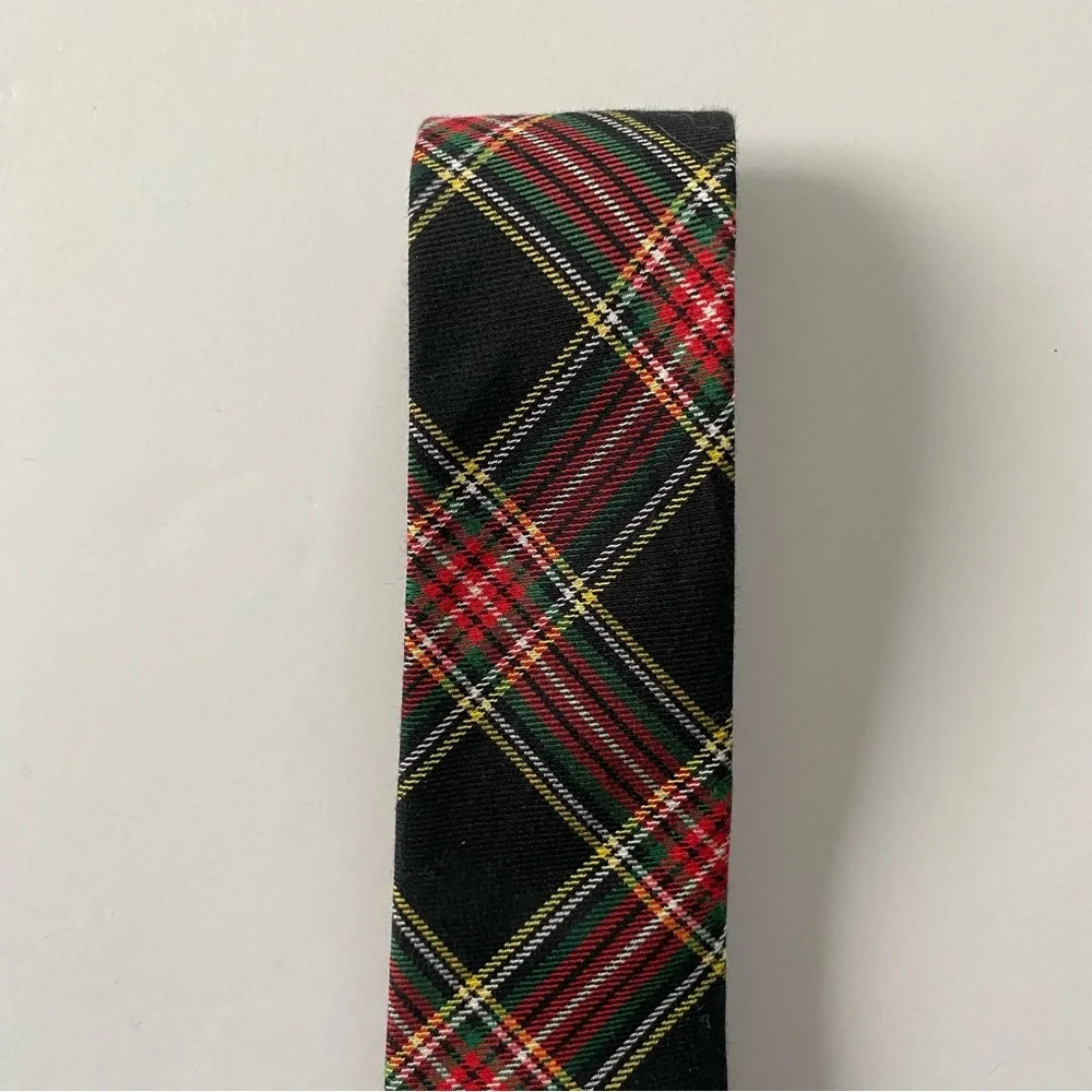 Crewcuts Tie Plaid Size 52” Age 10-17 Boys Preppy Black Green Red EUC Worn 1X